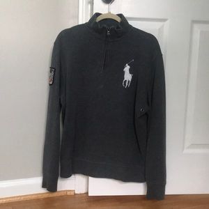 Ralph Lauren grey quarter zip. Size small.